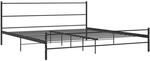 vidaXL Bettgestell Schwarz Metall 180x200 cm Modell 3618457
