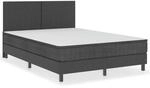 vidaXL Boxspring-Bettgestell Grau Stoff 180x200 cm621154