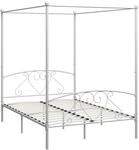 vidaXL Himmelbett-Gestell Wei&szlig; Metall 160 x 200 cm618199