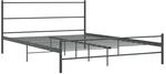vidaXL Bettgestell Grau Metall 140x200 cm Modell 2620215