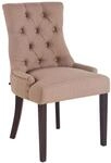 CLP Esszimmerstuhl Aberdeen Stoff Taupe/Antik