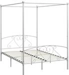 vidaXL Himmelbett-Gestell Wei&szlig; Metall 140 x 200 cm618198