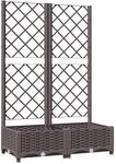 vidaXL Pflanzk&uuml;bel mit Rankgitter Braun 80x40x121,5 cm PP 318260