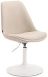 CLP Esszimmerstuhl Maverick Stoff Creme/Wei&szlig;