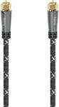 Hama Antennen-Kabel SAT-Anschlusska. F-Stecker/F-Stecker 120 dB Grau-Schwarz 5 m
