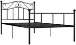 vidaXL Bettgestell Schwarz Metall 90x200 cm Modell 6618292