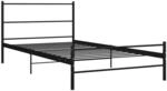 vidaXL Bettgestell Schwarz Metall 90x200 cm Modell 2620217