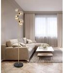 Globo LED-Stehlampe Riha 6-flammig Schwarz matt 285 x 265 x 1550 mm