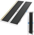 TRUTZHOLM Rollstuhlrampe Klappbar 152 cm Traglast 272 kg Alu Grau Schwarz Beschichtet