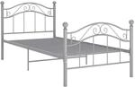 vidaXL Bett Grau Metall 100x200 cm 324993