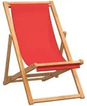 vidaXL Strandstuhl Klappbar Massivholz Teak Rot 56 x 105 x 96 cm vidaXL Strandstuhl Klappbar Massivholz Teak Rot 56 x 105 x 96 cm