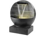 Marelida Brunnen Gartenbrunnen Mit Wasserfall Beleuchtet Polyresin Zierbrunnen 59cm