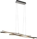 Trio LED-Pendelleuchte Blaze 1.500 mm x 1.075 mm x 155 mm Aluminium Geb&uuml;rstet