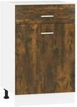 vidaXL Unterschrank mit Schublade R&auml;uchereiche 50x46x81,5 cm