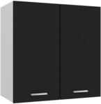 vidaXL H&auml;ngeschrank Schwarz 60x31x60 cm Holzwerkstoff