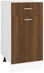 vidaXL Unterschrank mit Schublade Braun Eichen-Optik 40x46x81,5 cm