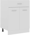 vidaXL Schubunterschrank Wei&szlig; 60x46x81,5 cm Holzwerkstoff