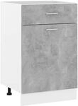 vidaXL Schubunterschrank Betongrau 50x46x81,5 cm Holzwerkstoff