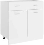 vidaXL Schubunterschrank Wei&szlig; 80x46x81,5 cm Holzwerkstoff