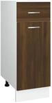 vidaXL Unterschrank mit Schublade Braun Eichen-Optik 30x46x81,5 cm