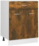 vidaXL Unterschrank mit Schublade R&auml;uchereiche 60x46x81,5 cm