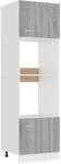 vidaXL Mikrowellenumbauschrank Grau Sonoma 60x57x207 cm Holzwerkstoff