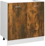 vidaXL Sp&uuml;lenunterschrank R&auml;uchereiche 80x46x81,5 cm Holzwerkstoff