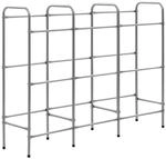 vidaXL Kistenregal f&uuml;r 9 Kisten Silbern 145x33x116 cm Stahl 285214