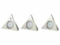 REV Ritter LED-Unterbauleuchten-Set Triangel 3 x 180 lm 3000 K Sensor Silber