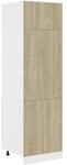 vidaXL K&uuml;hlumbauschrank Sonoma-Eiche 60x57x207 cm Holzwerkstoff Modell 1