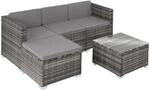 Tectake Rattan Lounge Lignano F&uuml;r 3 Bis 4 Personen Widerstandsf&auml;hig 179 x 150 x 65