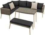 Tectake Aluminium Rattan Lounge Lounge Pula Wetterfest und Uv Best&auml;ndig Dicke Der