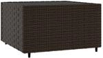 vidaXL Garten-Couchtisch Quadratisch Braun 50x50x30 cm Poly Rattan 319858
