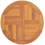 vidaXL Tischplatte Massivholz Teak Rund 2,5 cm 50 cm 316154