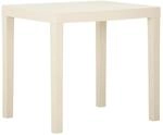 vidaXL Gartentisch Wei&szlig; 79x65x72 cm Kunststoff 315842