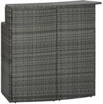 vidaXL Garten-Bartisch Grau 120x55x110 cm Poly Rattan 313469