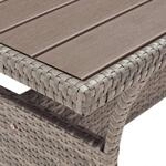 vidaXL Gartentisch Grau 120x70x66 cm Poly Rattan 316584