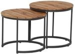 Siena Garden Gartentisch Rund Holz Braun 50 cm x 50 cm
