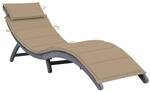 vidaXL Sonnenliege mit Auflage Grau Massivholz Akazie Beige