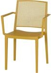 Siena Garden Stapelstuhl Square mit Armlehnen Mustard