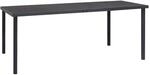 vidaXL Outdoor-Esstisch Anthrazit 190x90x74 cm Stahl 313088