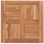 vidaXL Tischplatte Massivholz Teak 60x60x2,5 cm 48988