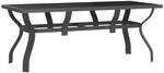 vidaXL Gartentisch Grau und Schwarz 180x80x70 cm Stahl und Glas 318771