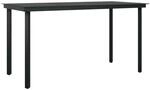 vidaXL Garten-Esstisch Schwarz 140x70x74 cm Stahl und Glas 318747