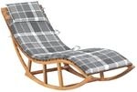 vidaXL Schaukelliege 60 x 180 x 73 cm mit Auflage Massivholz Teak