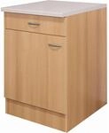 Flex-Well Classic K&uuml;chen-Unterschrank Nano 60 cm Buche Nachbildung