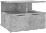 vidaXL H&auml;ngender Nachttisch Betongrau 40x31x27 cm Holzwerkstoff