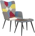 vidaXL Relaxsessel mit Hocker Patchwork Stoff 328186