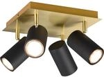 Trio Strahler Marley 4er Schwarz-Gold