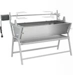 vidaXL BBQ Grill mit Drehspie&szlig; Eisen und Edelstahl 41349